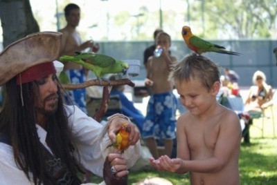 Captain Parrot Jack for hire for kids party