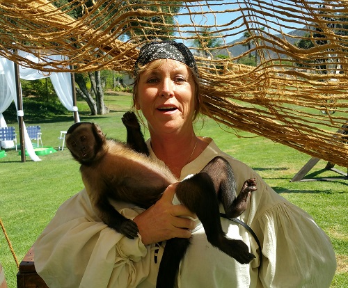 pirate monkey handler with monkey