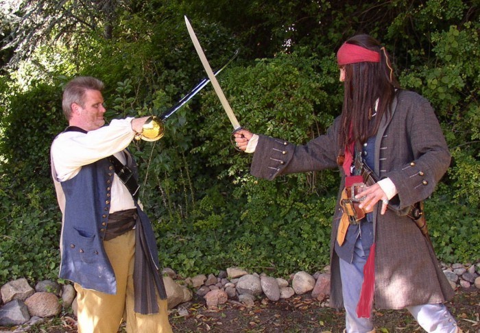 Pirate sword fighting show for hire for party or events